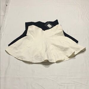 Bundle of 2 Fashion Nova  Black, Cream Skater Mini Skirt